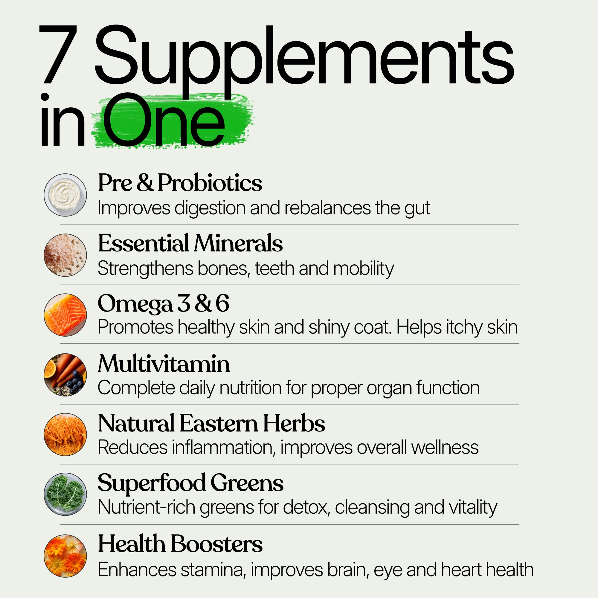 50-in-1 super supplement powder — for Cats & Dogs