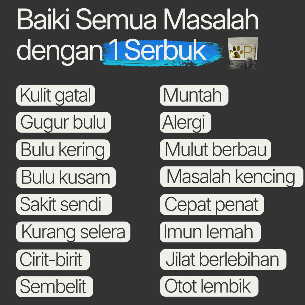 50-dalam-1 Serbuk Supplemen Kucing